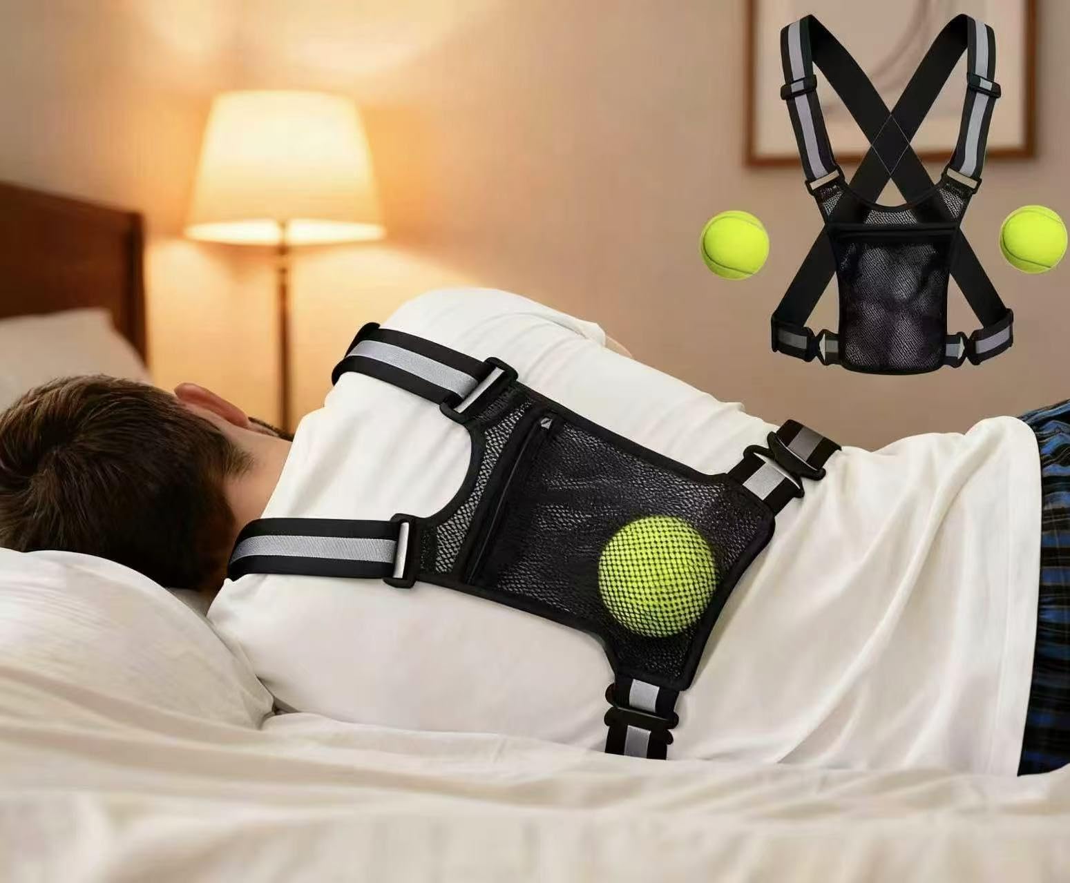 soxtianrui prevencion dormir espalda con bolas favorece una postura estable durante la noche.
