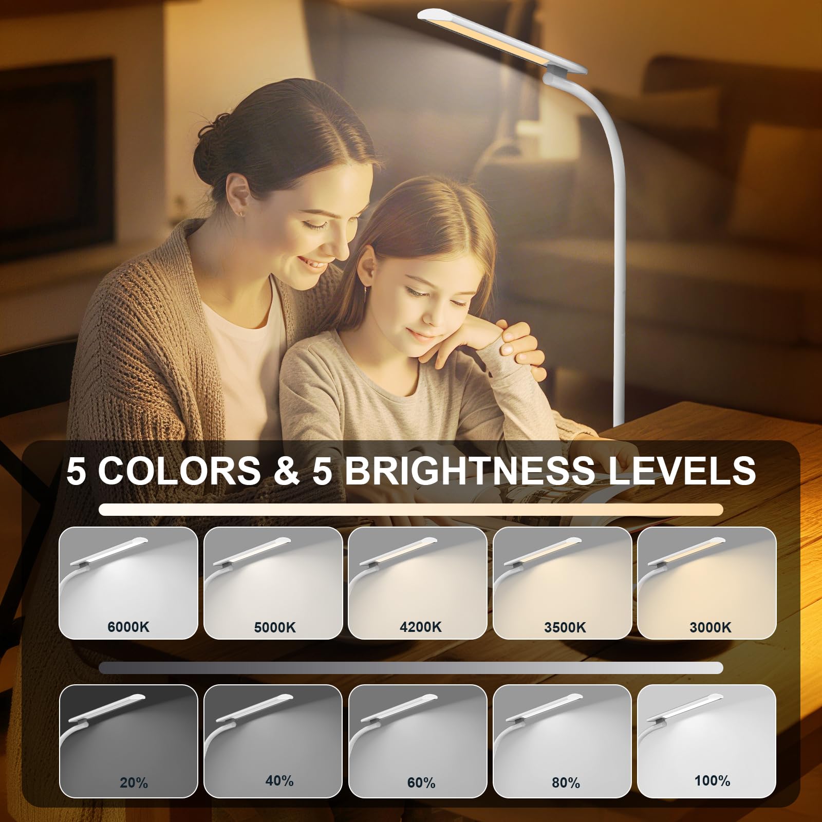 Sozapooty lámpara terapia con 5 temperaturas para adaptar la luz