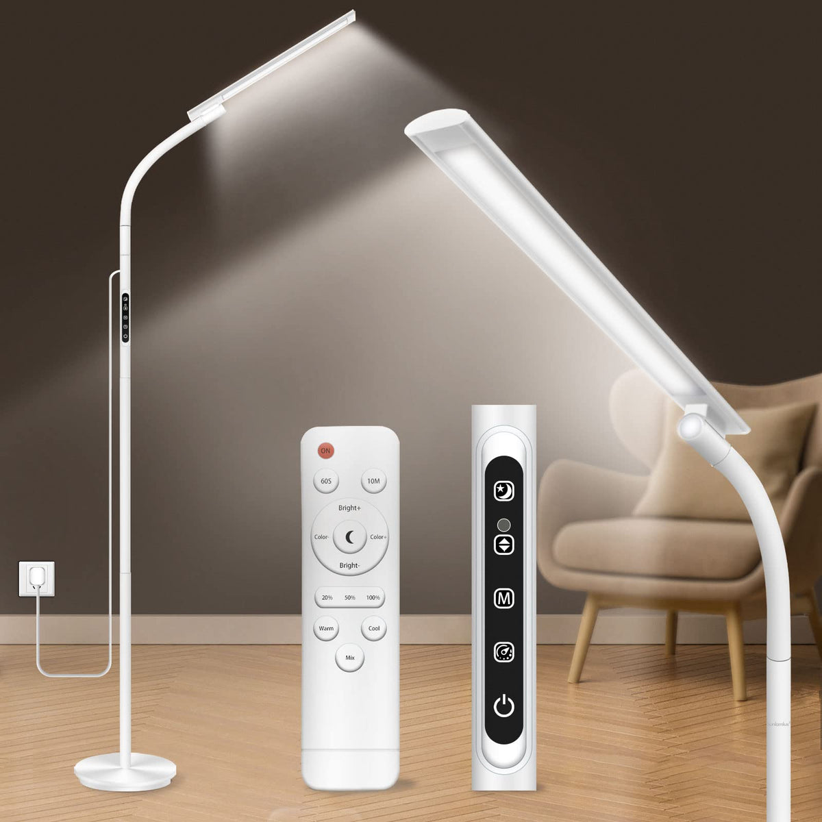 Sozapooty lámpara terapia con 10000 lux para iluminación de interiores