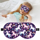 SpacePower máscara de seda para niños, textura suave y doble cara para dormir.