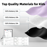 SpacePower mascarilla seda para niños, vista trasera, correa ajustable cómoda