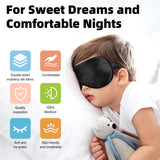 Spacepower mascarilla seda niños bloqueo de luz para dormir sin interrupciones