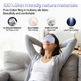 SpacePower mascarilla de seda para ojos cansados, reduce fatiga visual