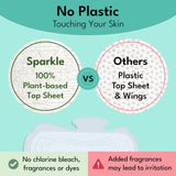 Sparkle base vegetal en todas las capas mantiene limpieza sin cloro
