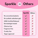 Superficie superior suave de Sparkle, contacto agradable con la piel.