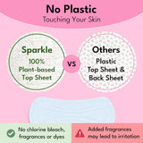 Protector Sparkle en ropa interior, sensación suave y discreta.