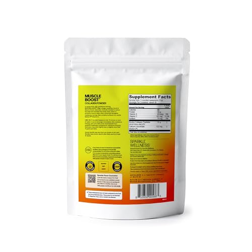 Sparkle Wellness Muscle Boost polvo para smoothie, mezcla fácil en agua.