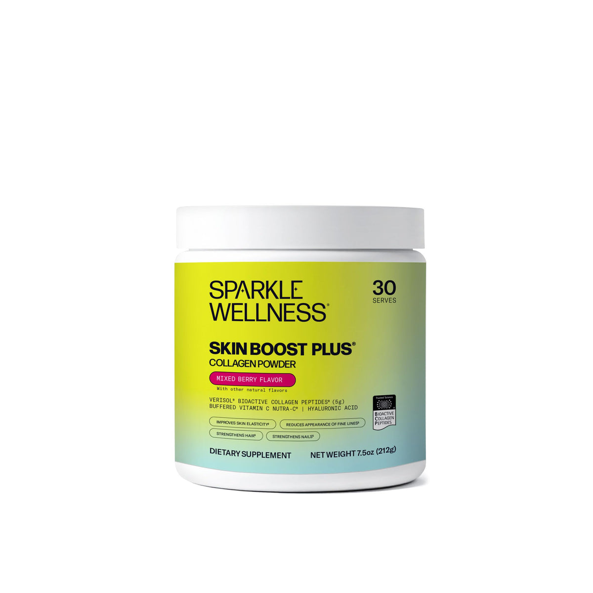 Sparkle Wellness VERISOL colágeno hidrolizado en frasco para piel radiante