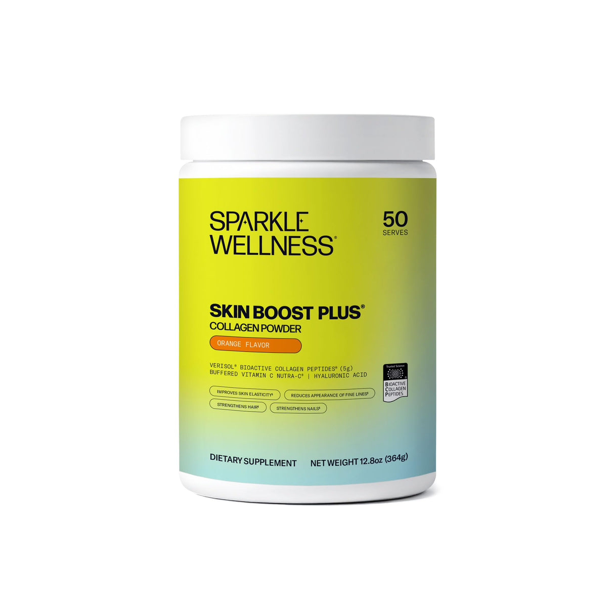 Sparkle Wellness Verisol Colágeno Polvo Naranja, ideal para piel y cabello
