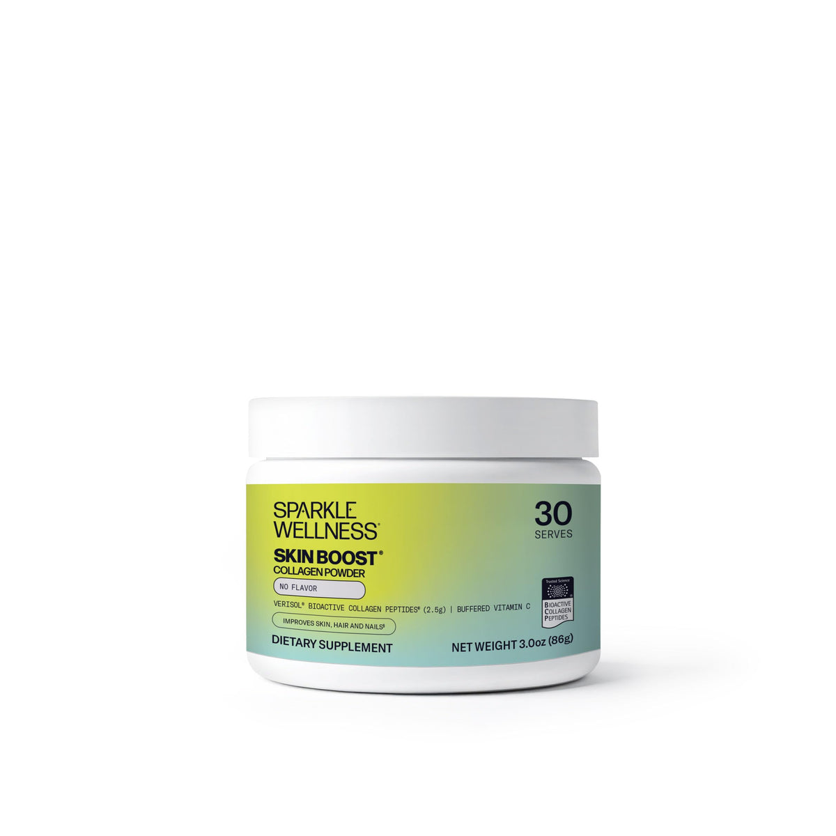 Sparkle Wellness VERISOL colágeno polvo sin sabor, ideal para mezclar en café, batidos y yogur