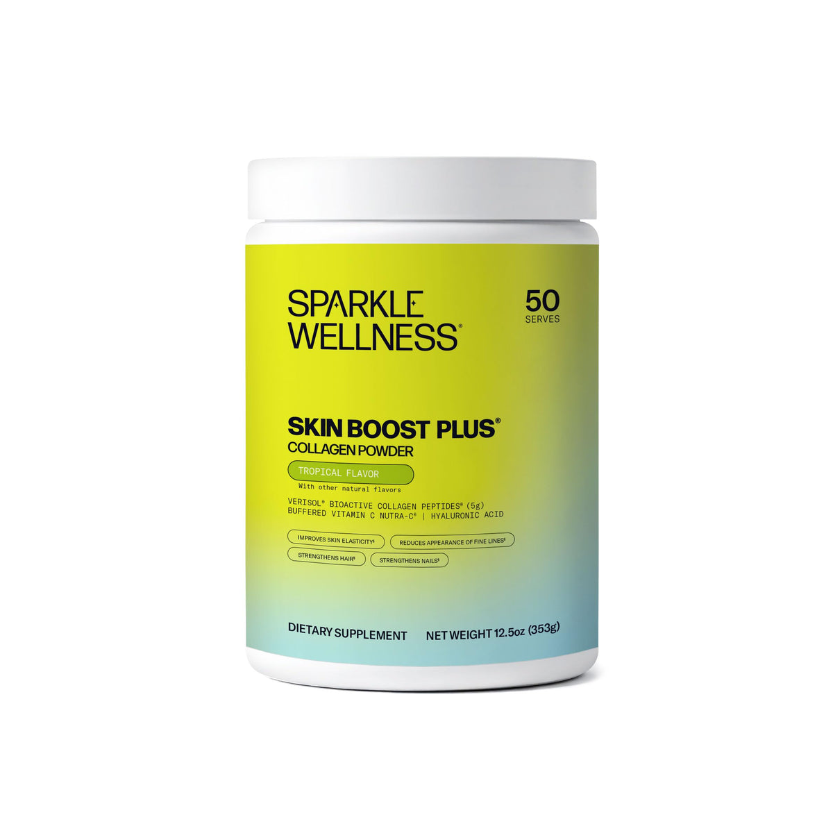 Sparkle Wellness Verisol polvo de colágeno para beber, apoyo a la elasticidad de la piel