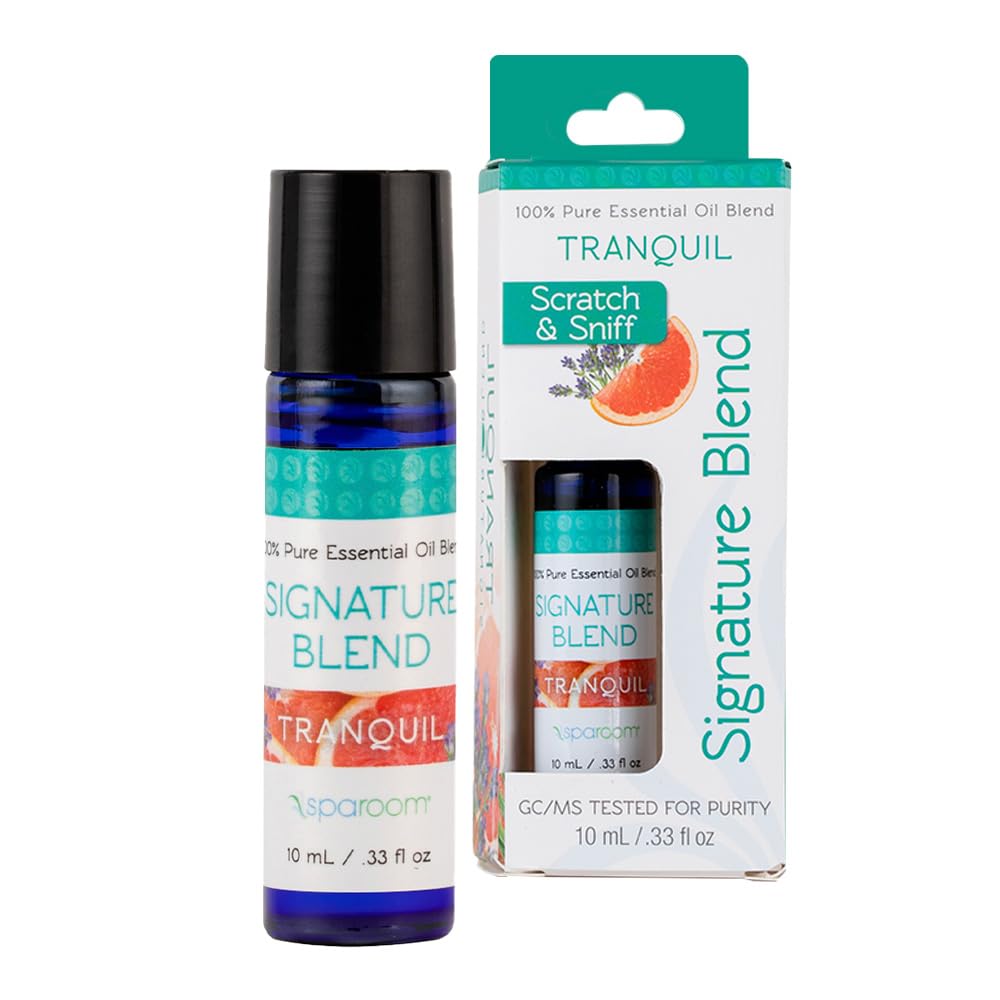 SpaRoom aceites esenciales en frasco azul cobalto de 10 ml para difusor.