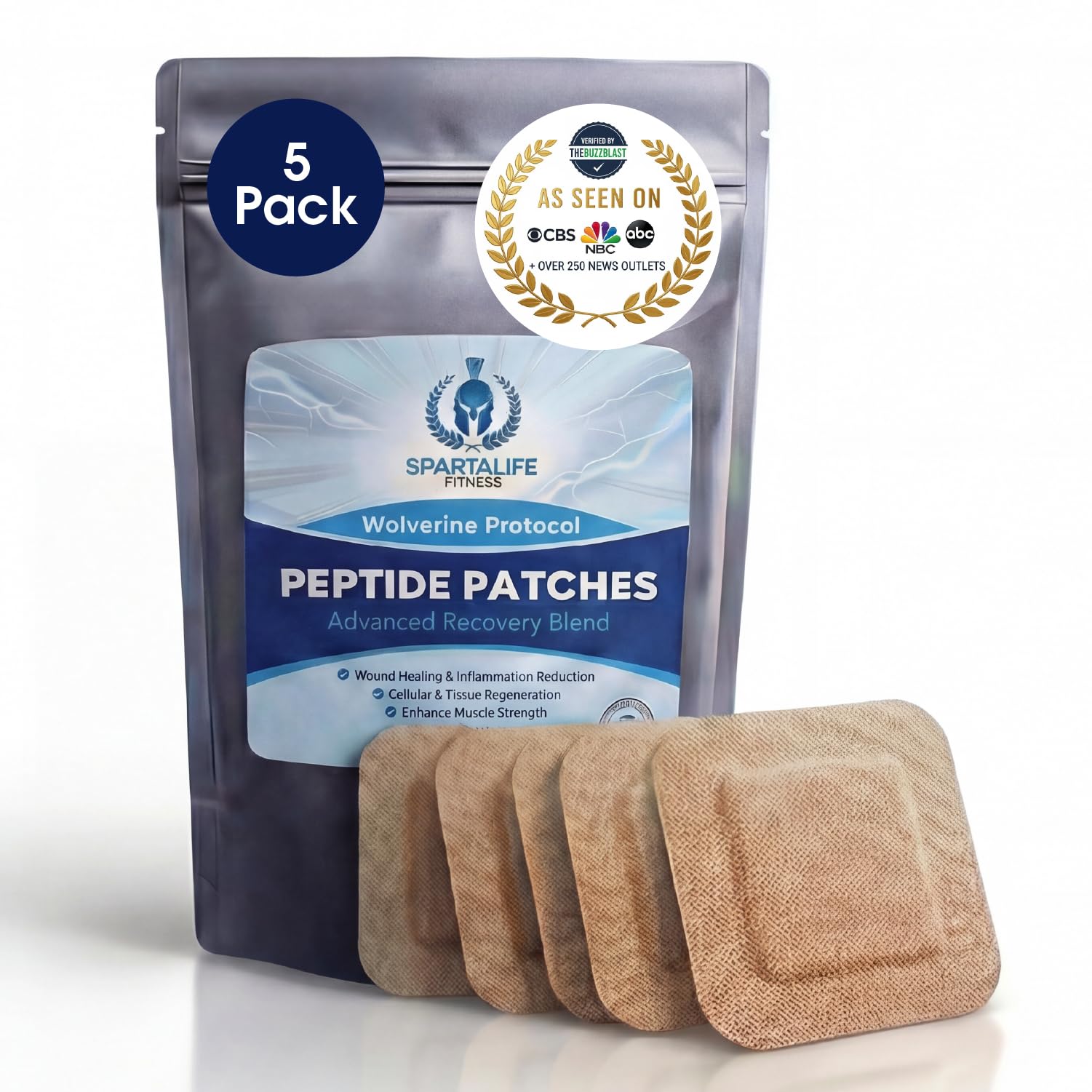 Parche recuperación péptidos SpartaLife: aplicación fácil para recuperacion muscular tras entreno.