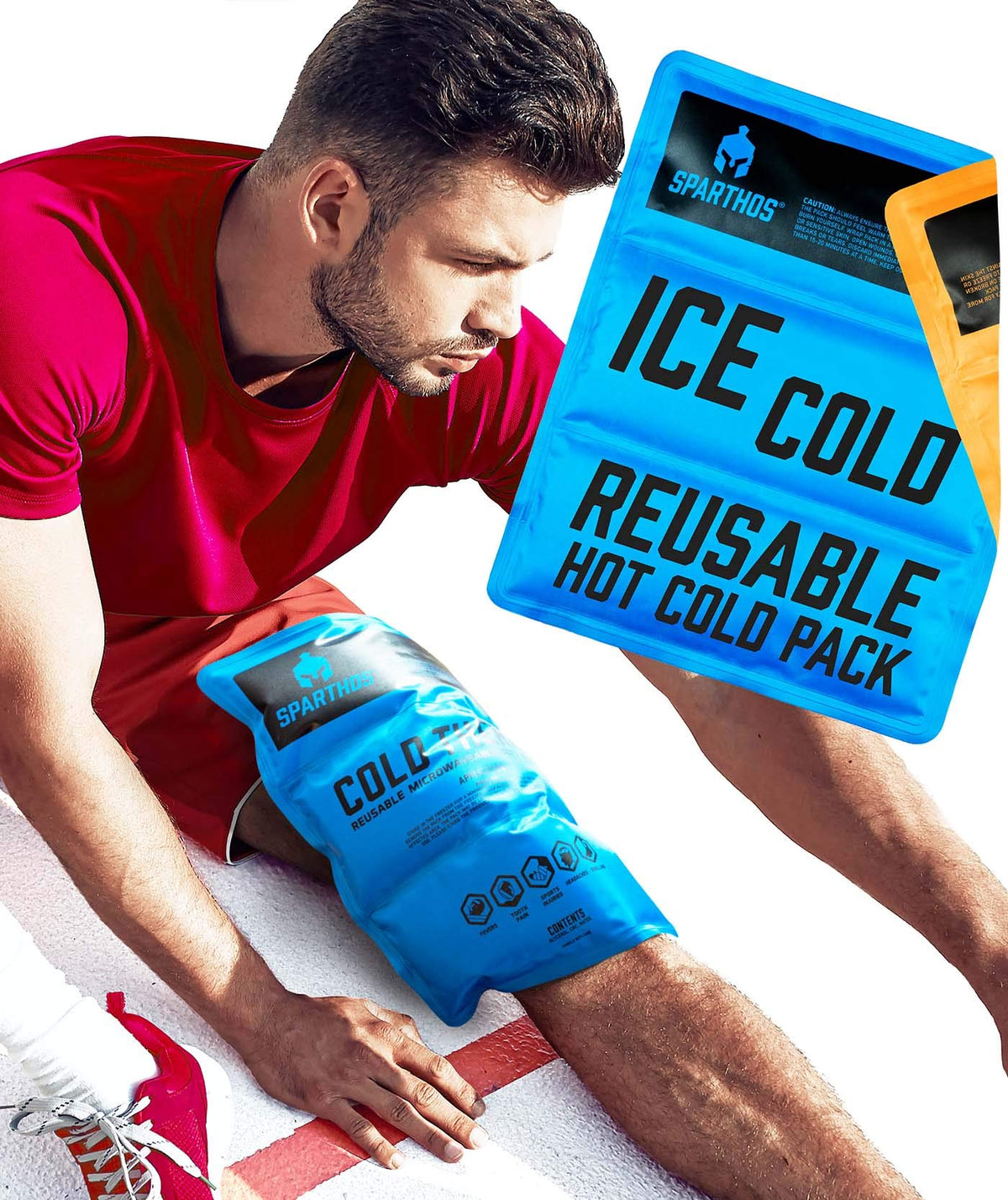 Sparthos bolsa-hielo-flexible para aliviar inflamación tras lesión