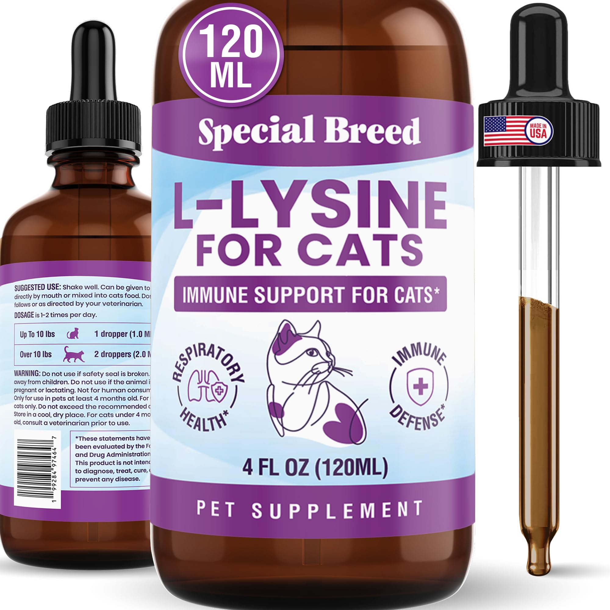 Special Breed Lisina: gotas para dosis diaria que apoyan defensas y ojos