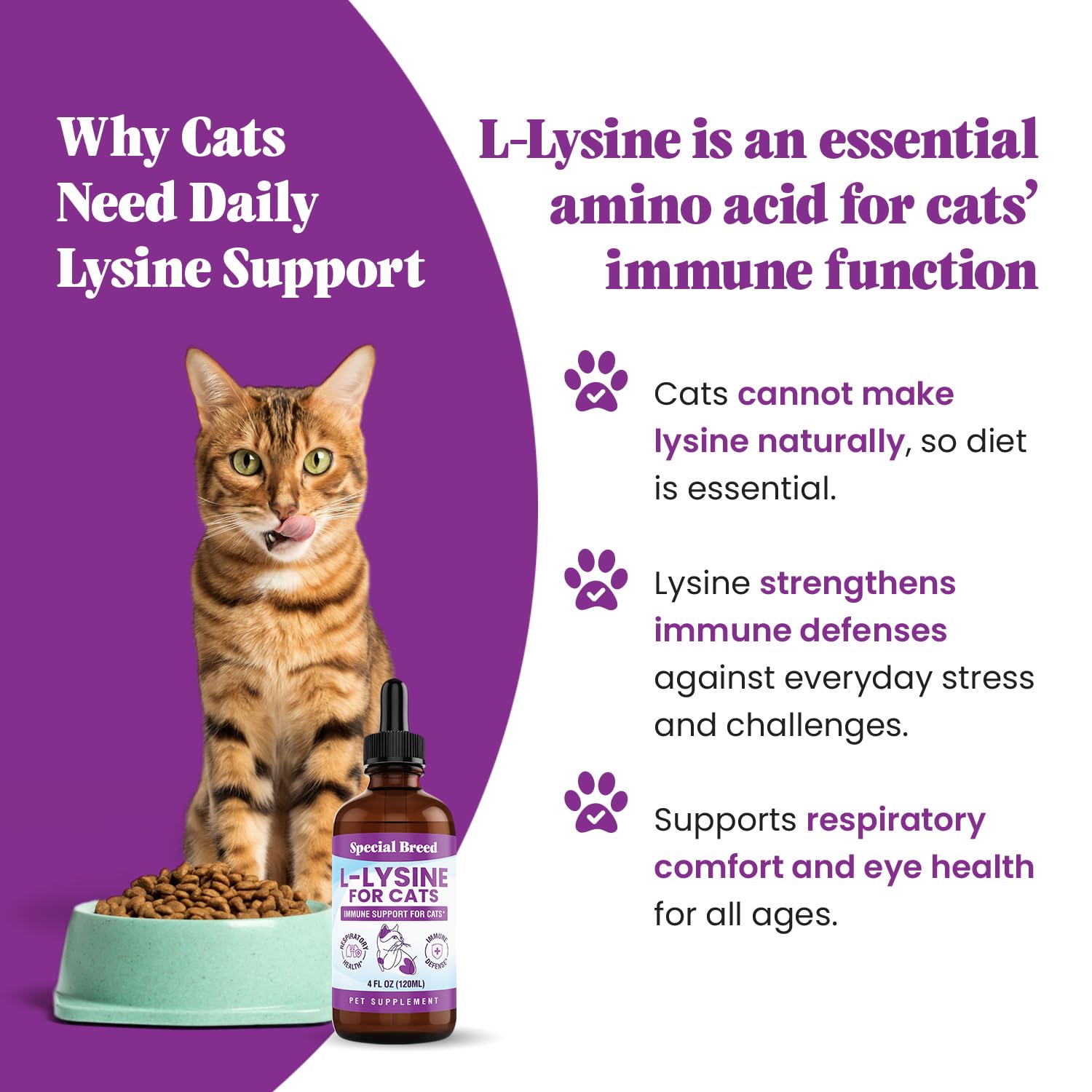 Special Breed Lisina: dosificador sencillo para mezclar con comida o agua