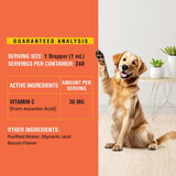 Special Breed vitamina C para perros, etiqueta 8 oz para referencia de tamaño.