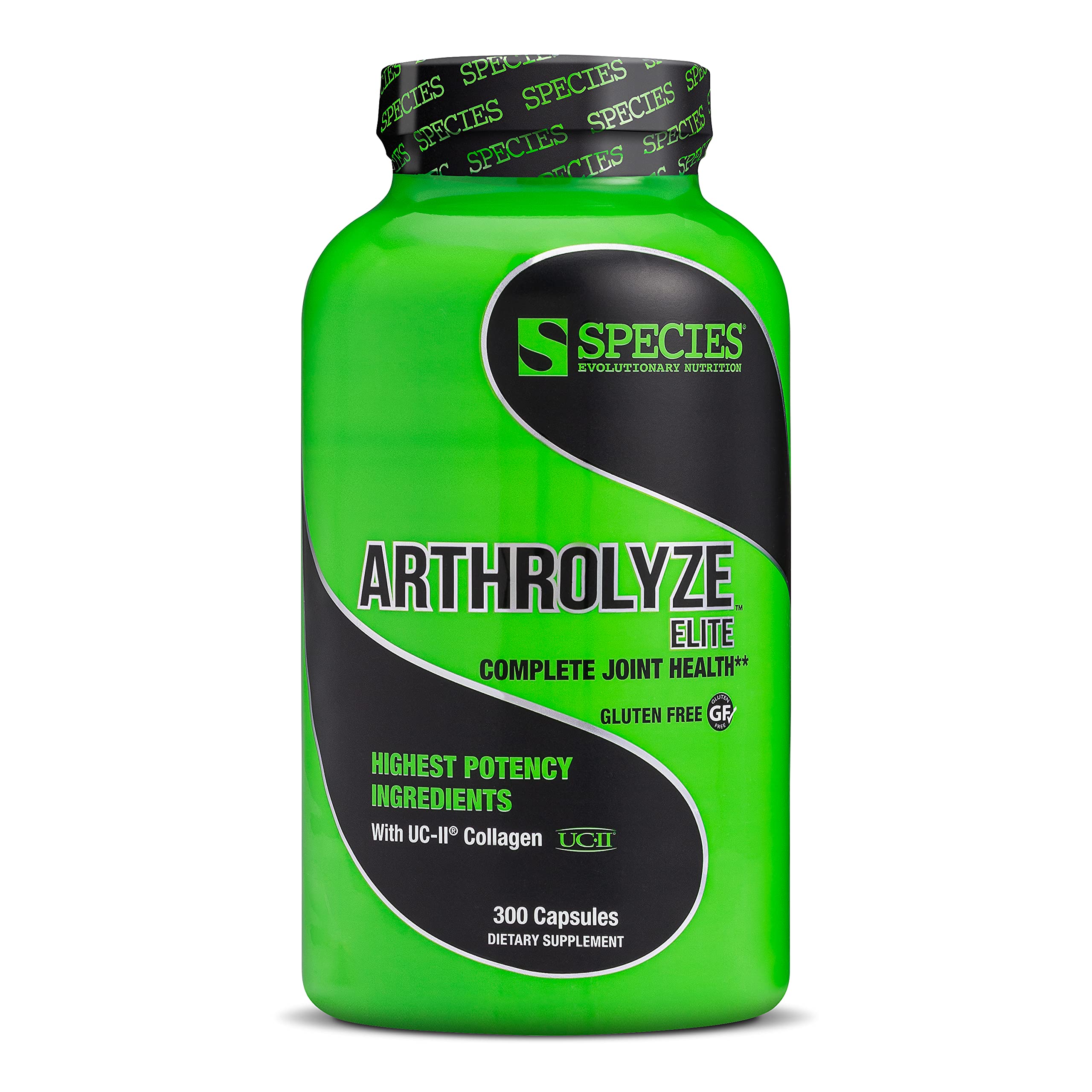 Species Nutrition Arthrolyze Elite, bote de cápsulas para articulaciones.