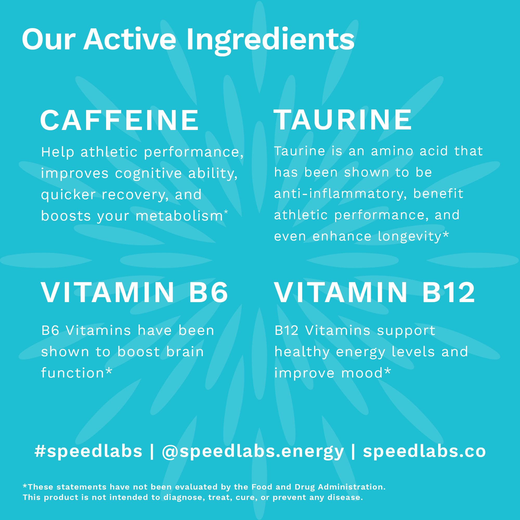 Speed Labs Goma energizante, unidad individual para dosis controladas.