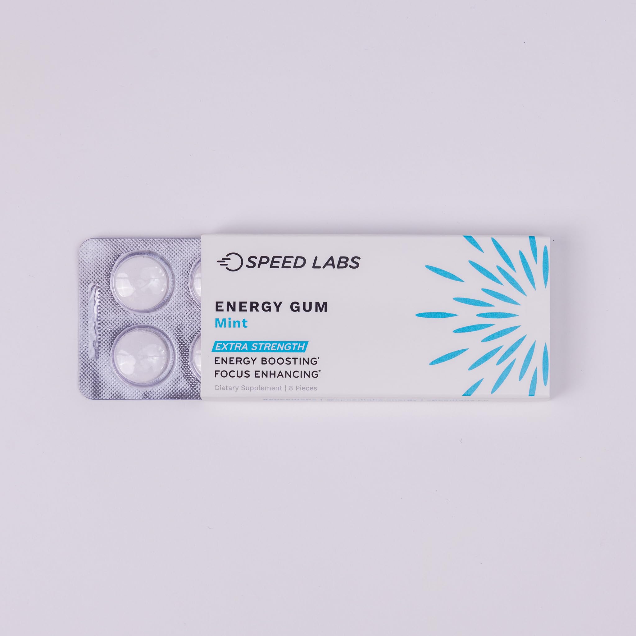 Speed Labs Goma energizante, valores nutricionales para energía sostenida.
