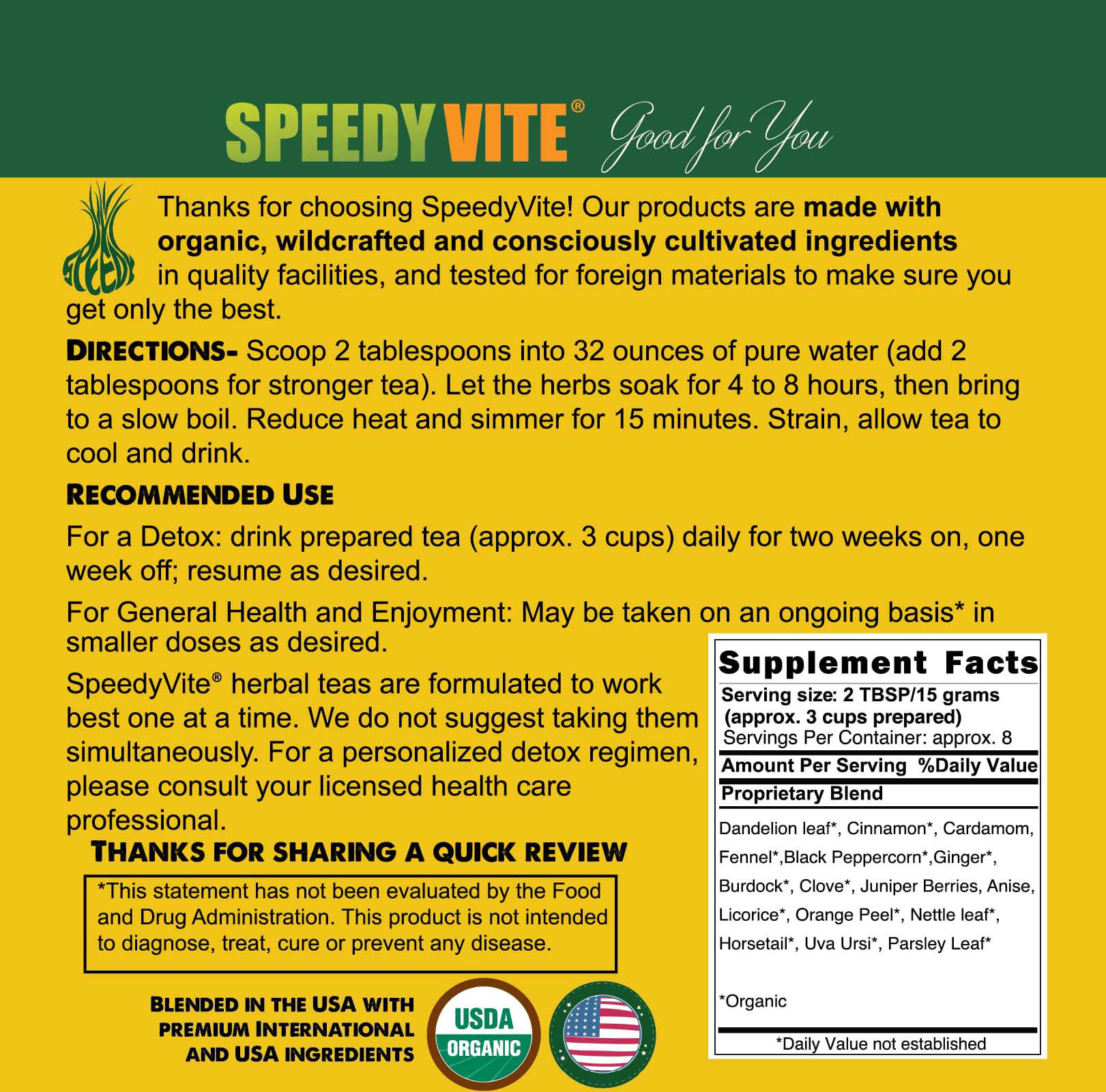 SpeedyVite té desintoxicación hígado, infusión en taza humeante con aroma herbáceo