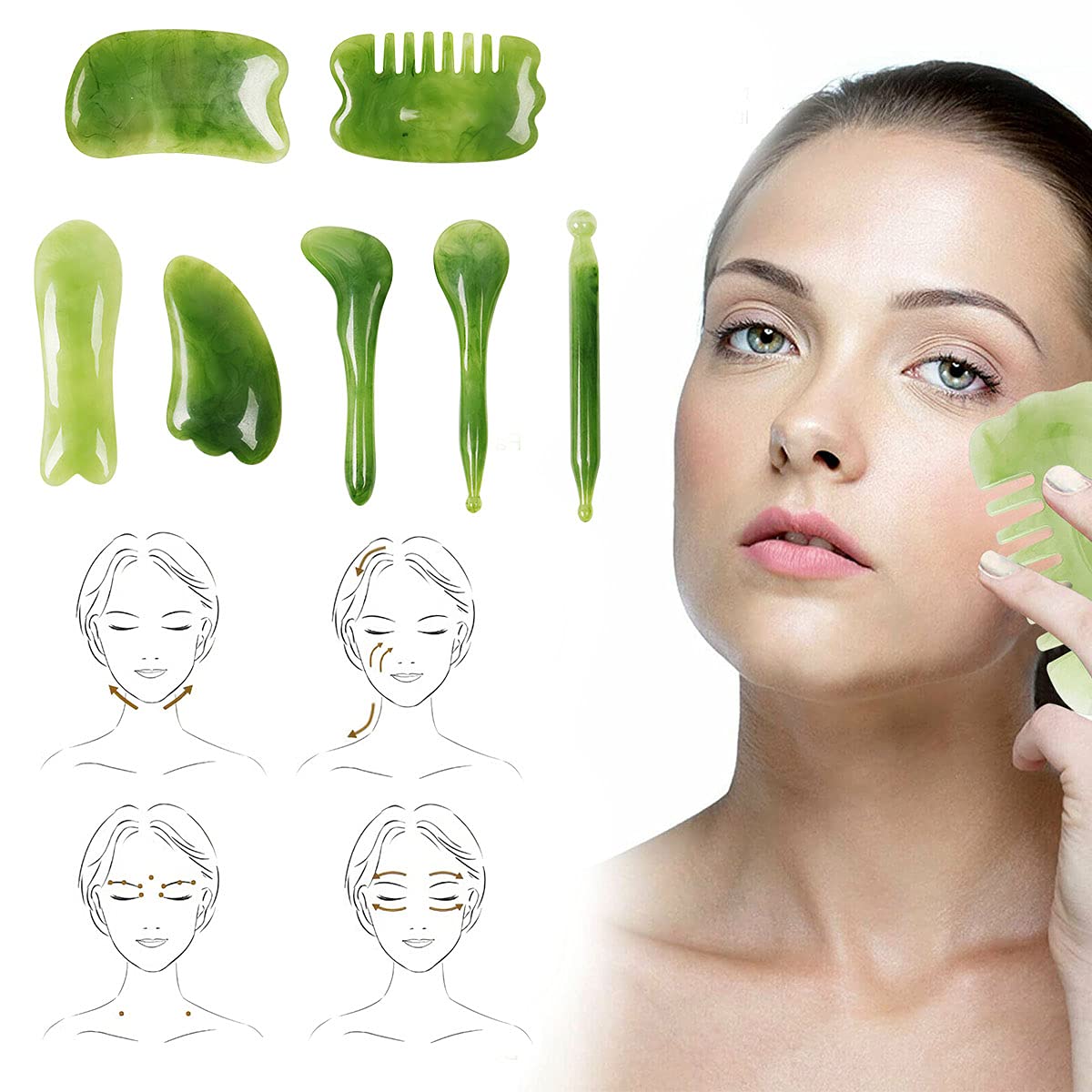 SPENCER GUASHA Cuerpo: masaje corporal cuello y hombros con superficie pulida segura.