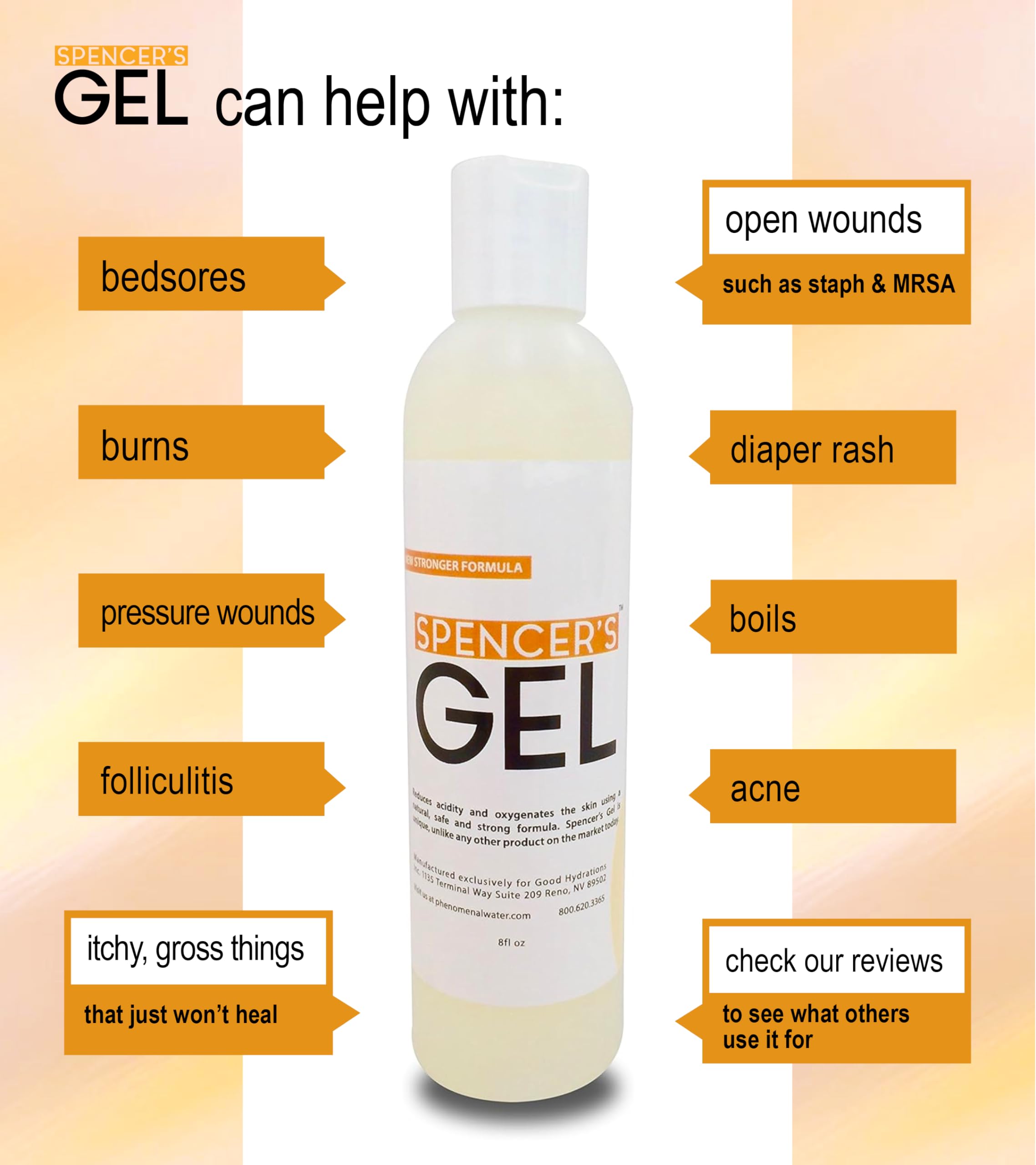 Textura de gel delgado de Spencer's Gel para cobertura uniforme
