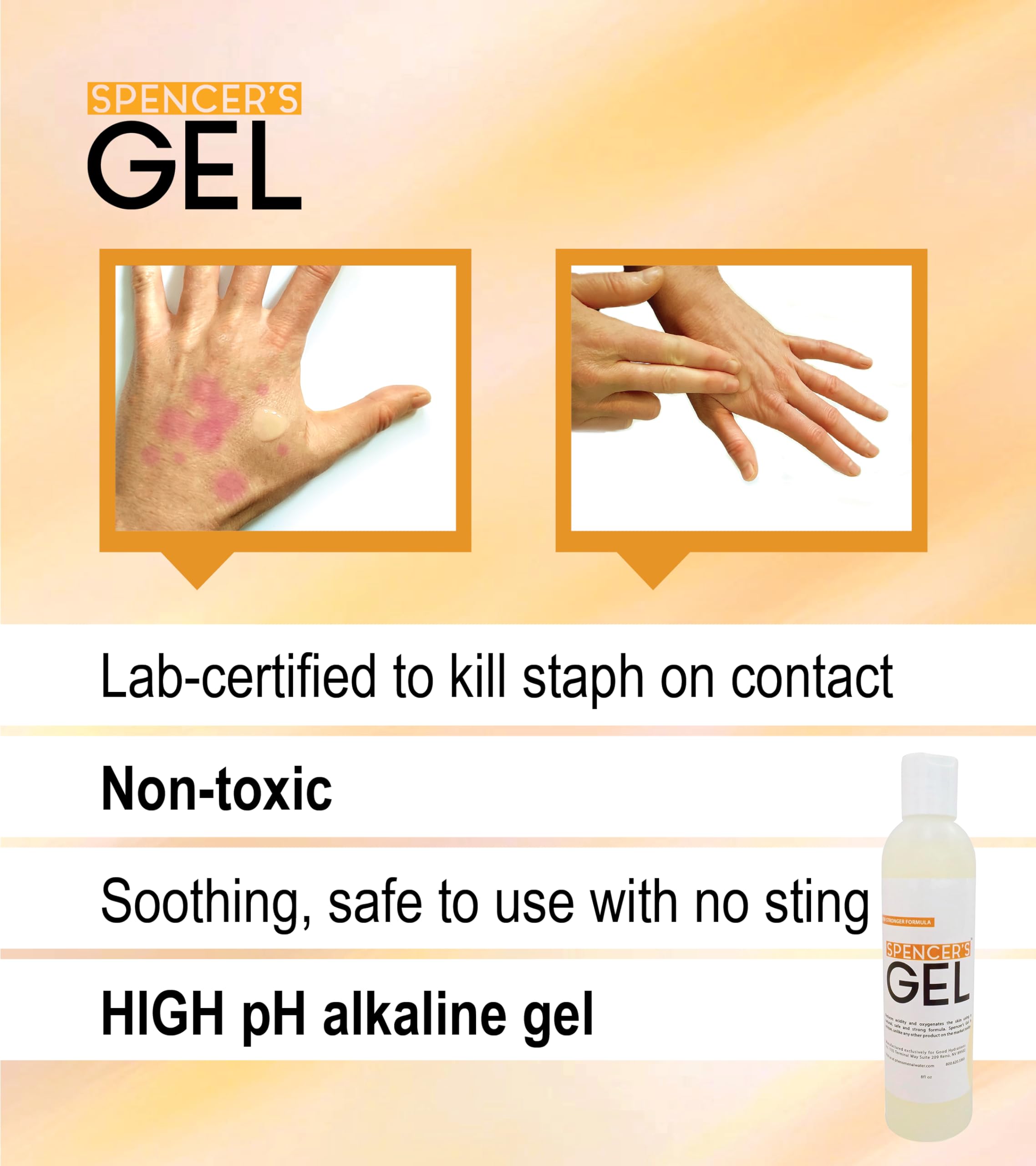 Ingredientes orgánicos y cítricos en Spencer's Gel para aroma agradable