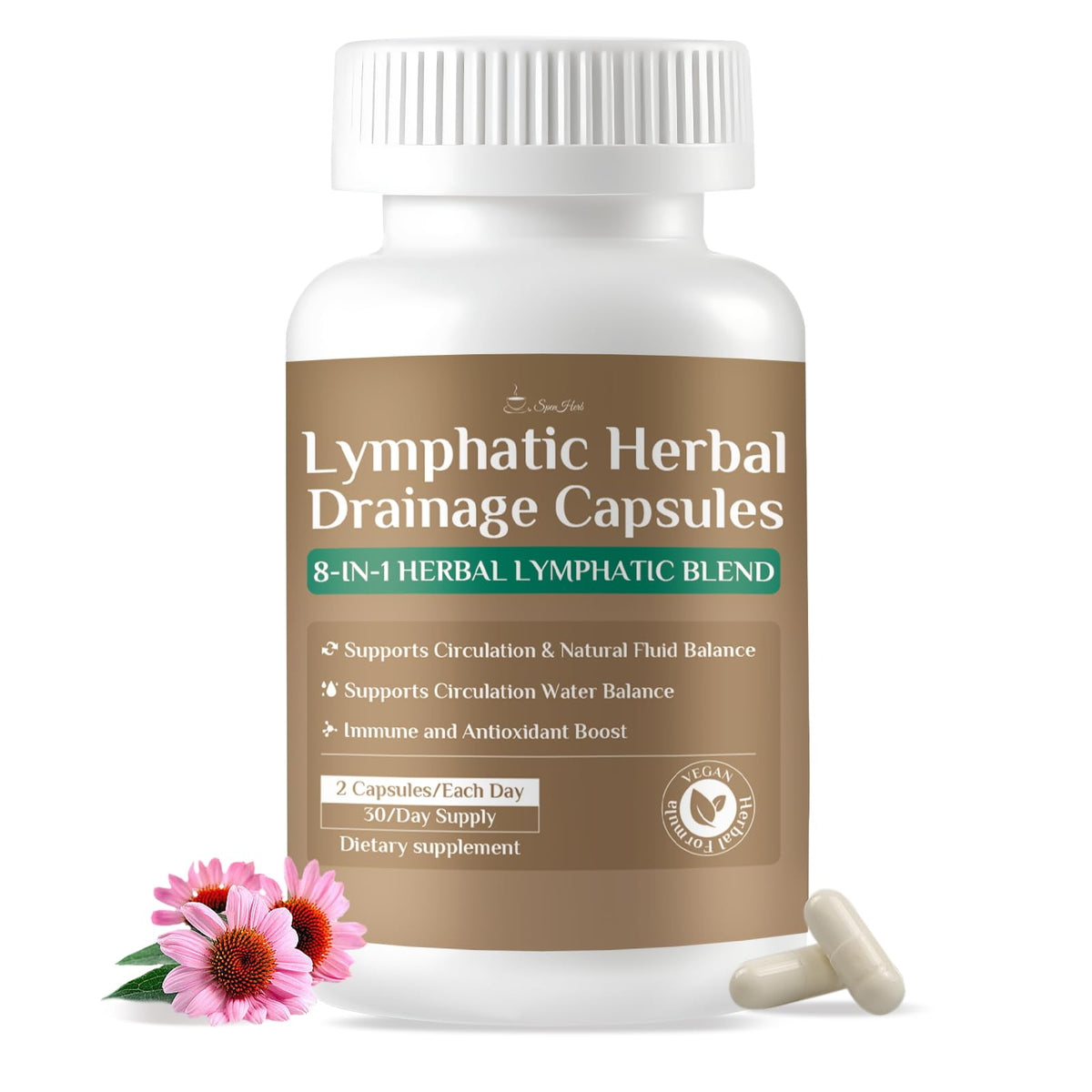 SpenHerb drenaje linfático: envase para uso diario cómodo.