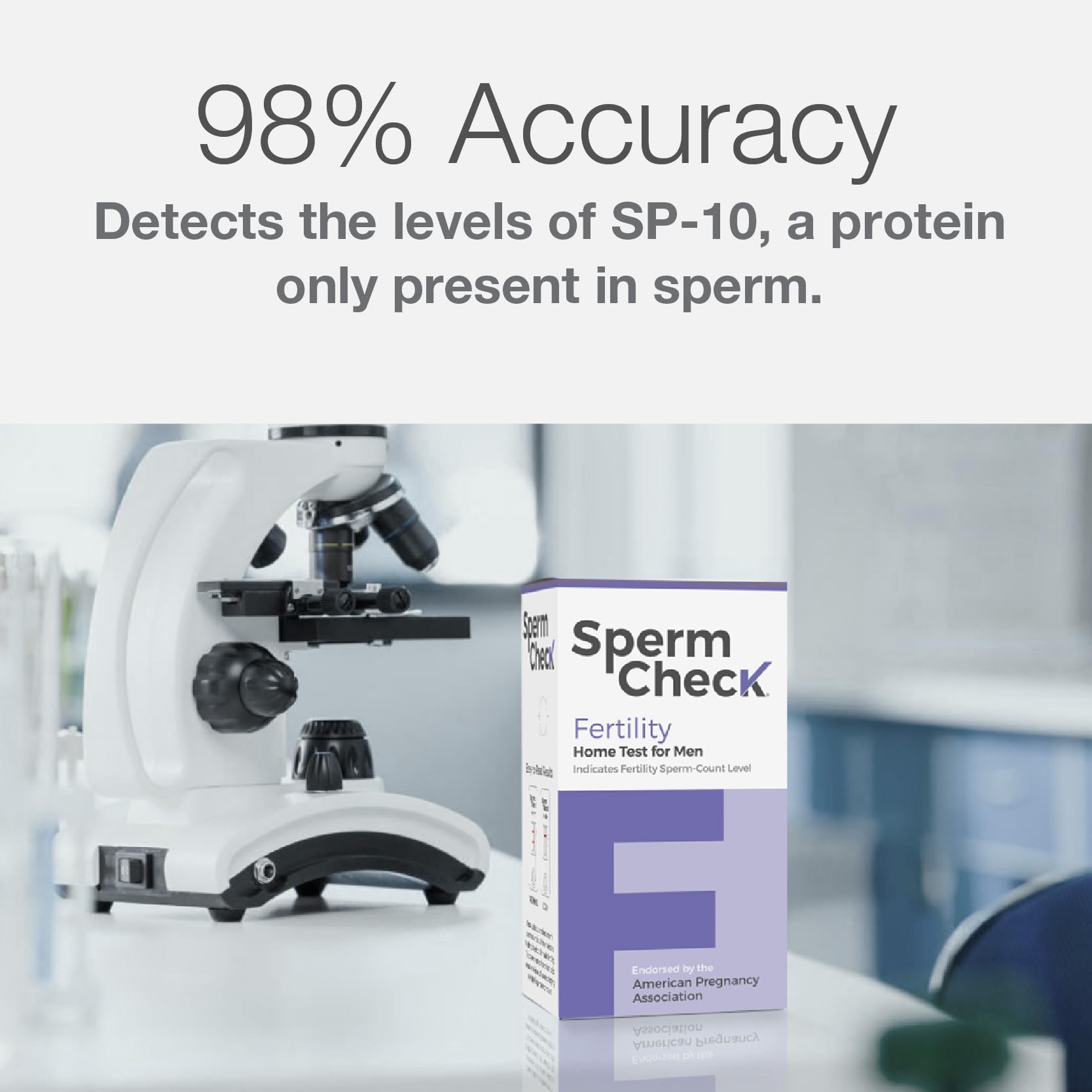 SpermCheck: lectura de resultados rápida y fiable en minutos.
