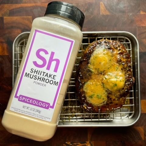 Polvo de shiitake Spiceology para salsas, añade profundidad y aroma.