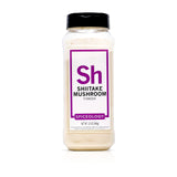 Polvo de shiitake Spiceology en envase, realza umami y intensidad en caldos y guisos.