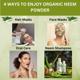 SPICY ORGANIC Neem Powder, cápsulas caseras para bienestar general.