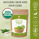 SPICY ORGANIC Neem Powder, pasta para el cuidado dental diario.