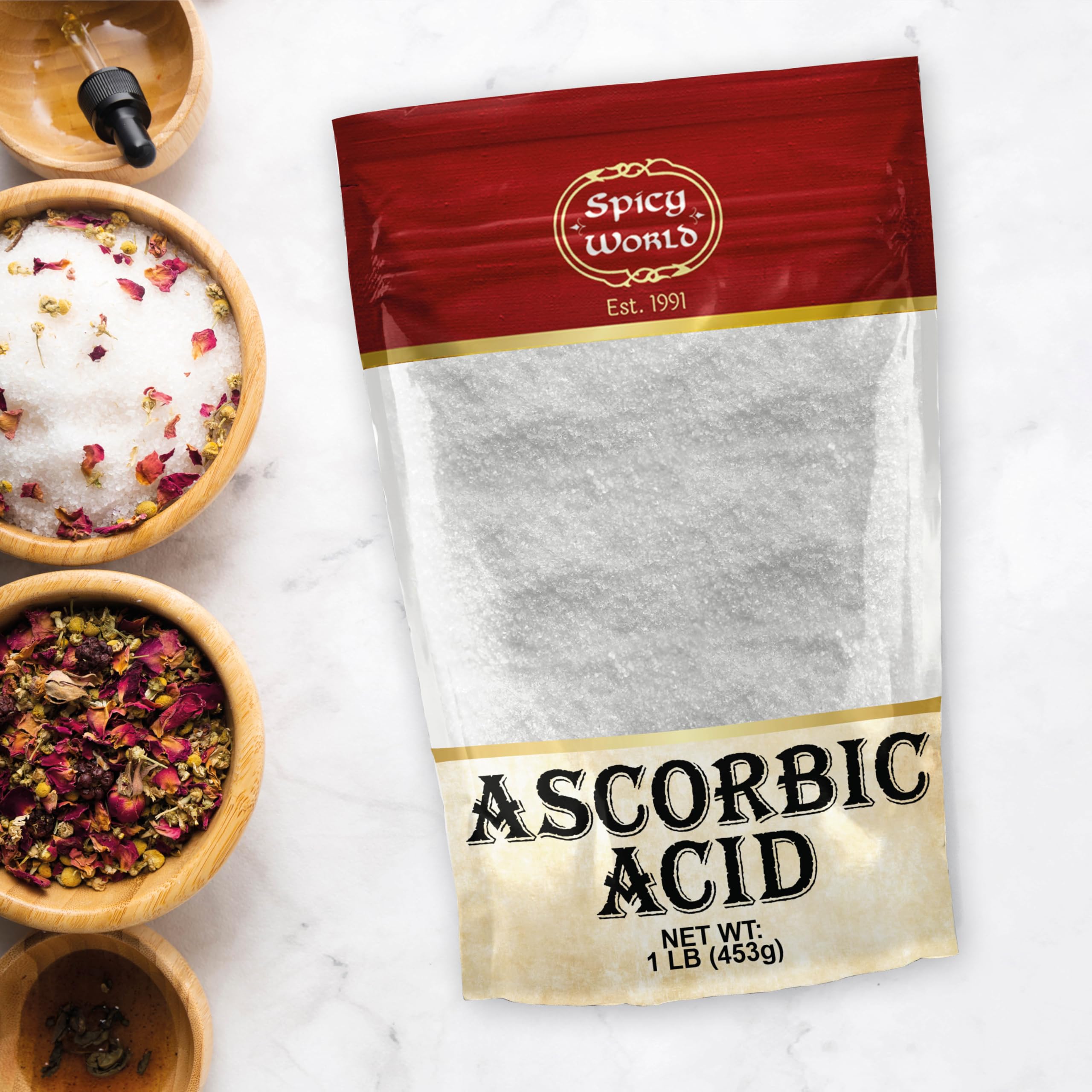 Spicy World ácido ascórbico grado USP de alta pureza