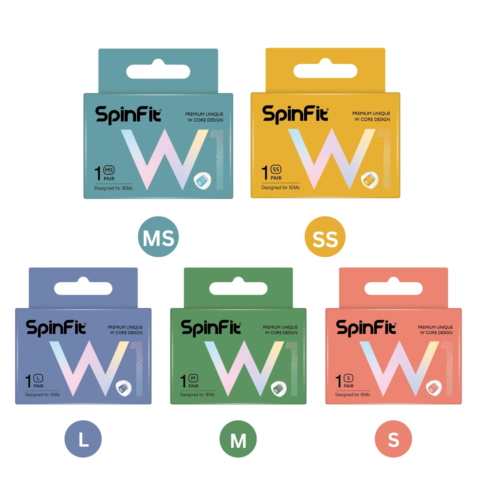 Núcleo doble en forma de W de SpinFit W1, mayor estabilidad