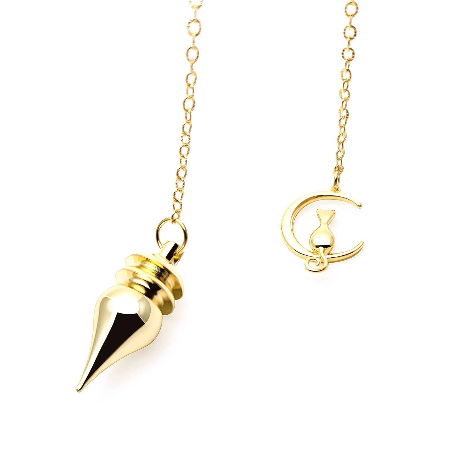 Gota luna Spirit Hunter diosa en oro 18K para lectura intuitiva.