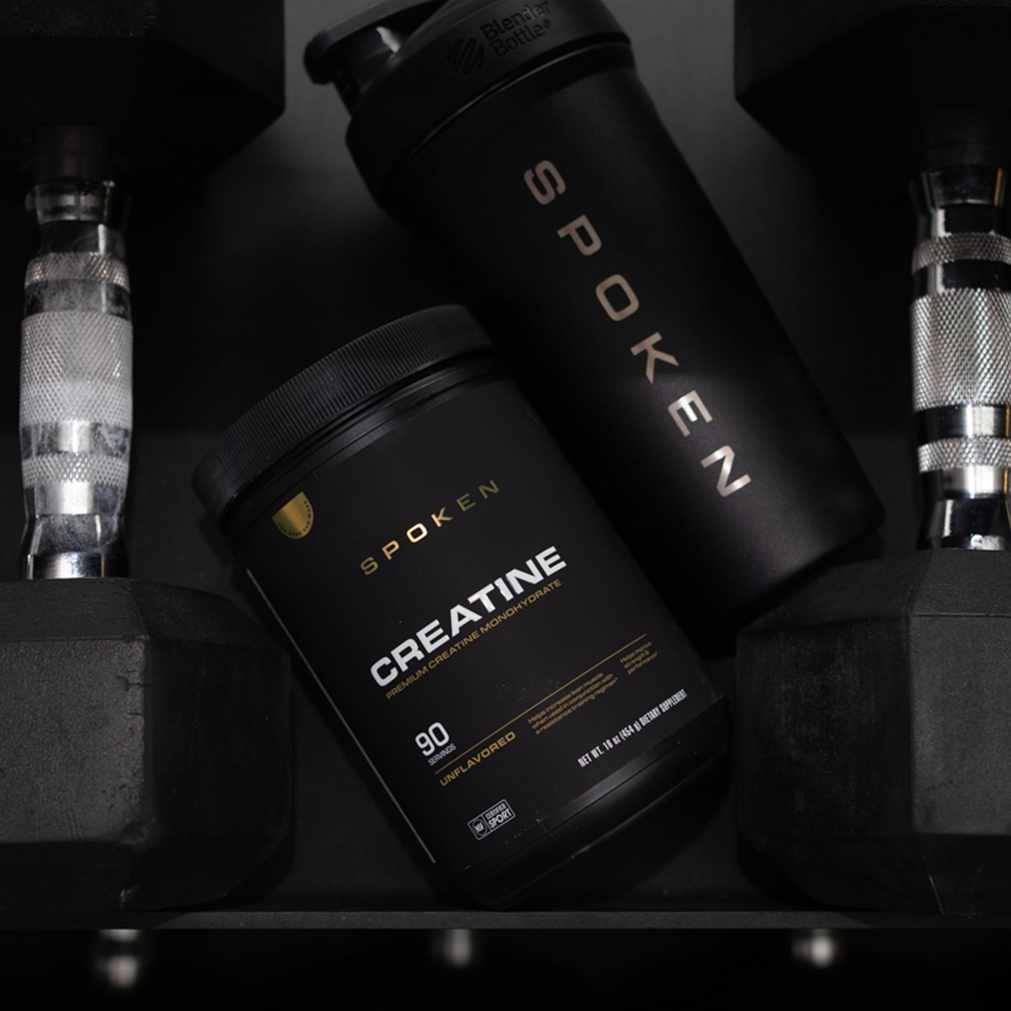 Spoken creatina monohidrato, energía rápida para sesiones de entrenamiento exigentes.