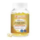 Cápsulas blandas Spoonful mini omega-3 para absorción rápida y fácil de tragar.