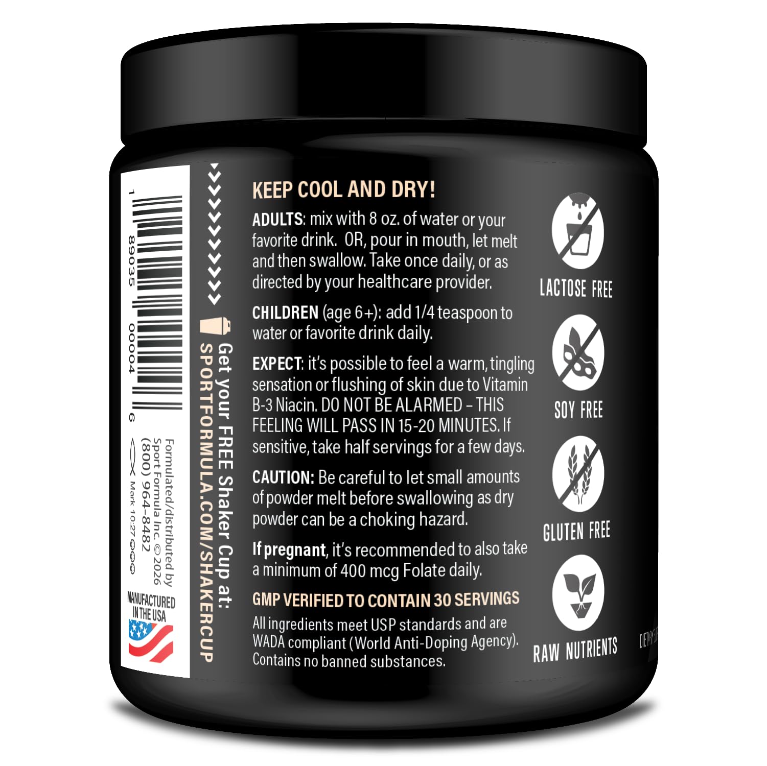 Sport Formula 99, fácil de mezclar en agua o batidos