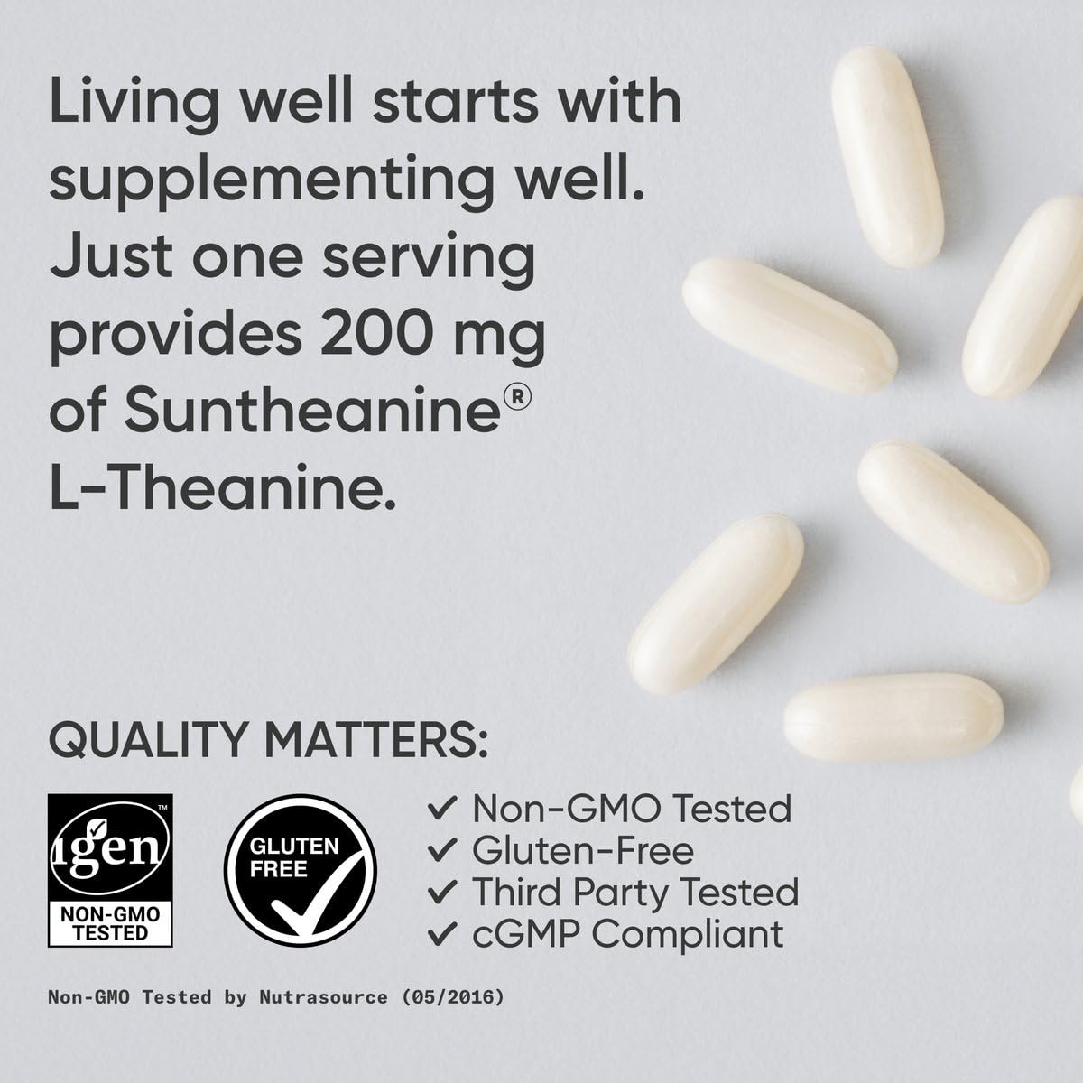 Sports Research L-Theanine, aceite de coco, cápsulas para absorción eficiente.