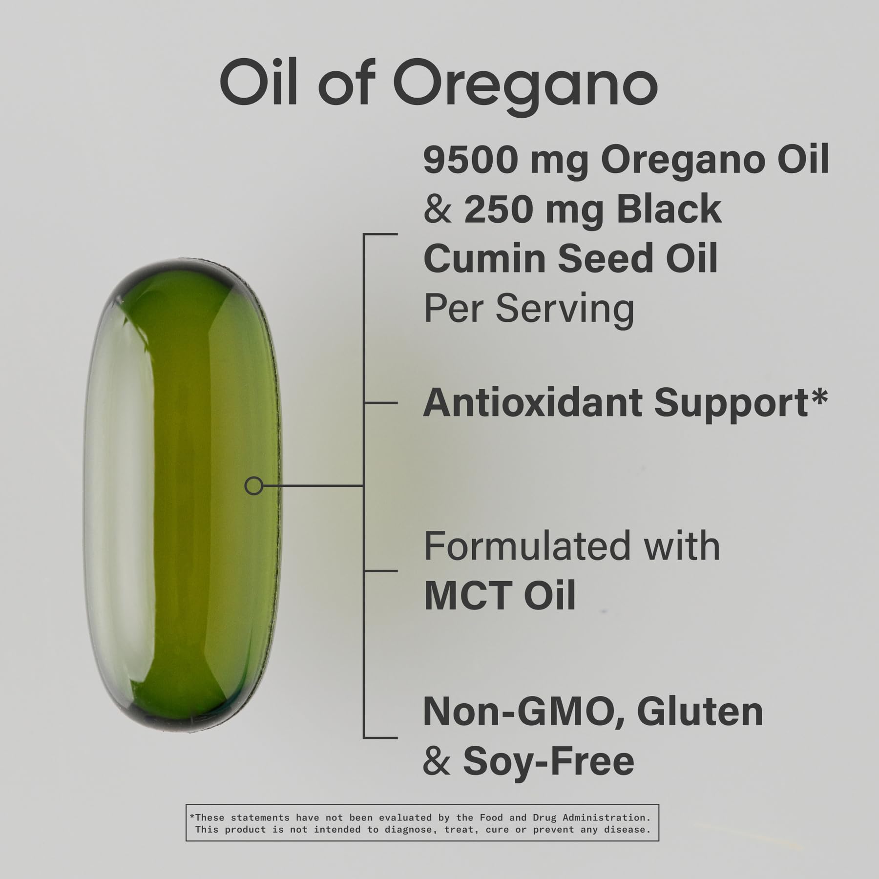 Sports Research Aceite de oregano 9500mg, cápsulas suaves para uso diario.
