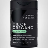 Sports Research Aceite de oregano 9500mg para uso diario, posible apoyo antioxidante.