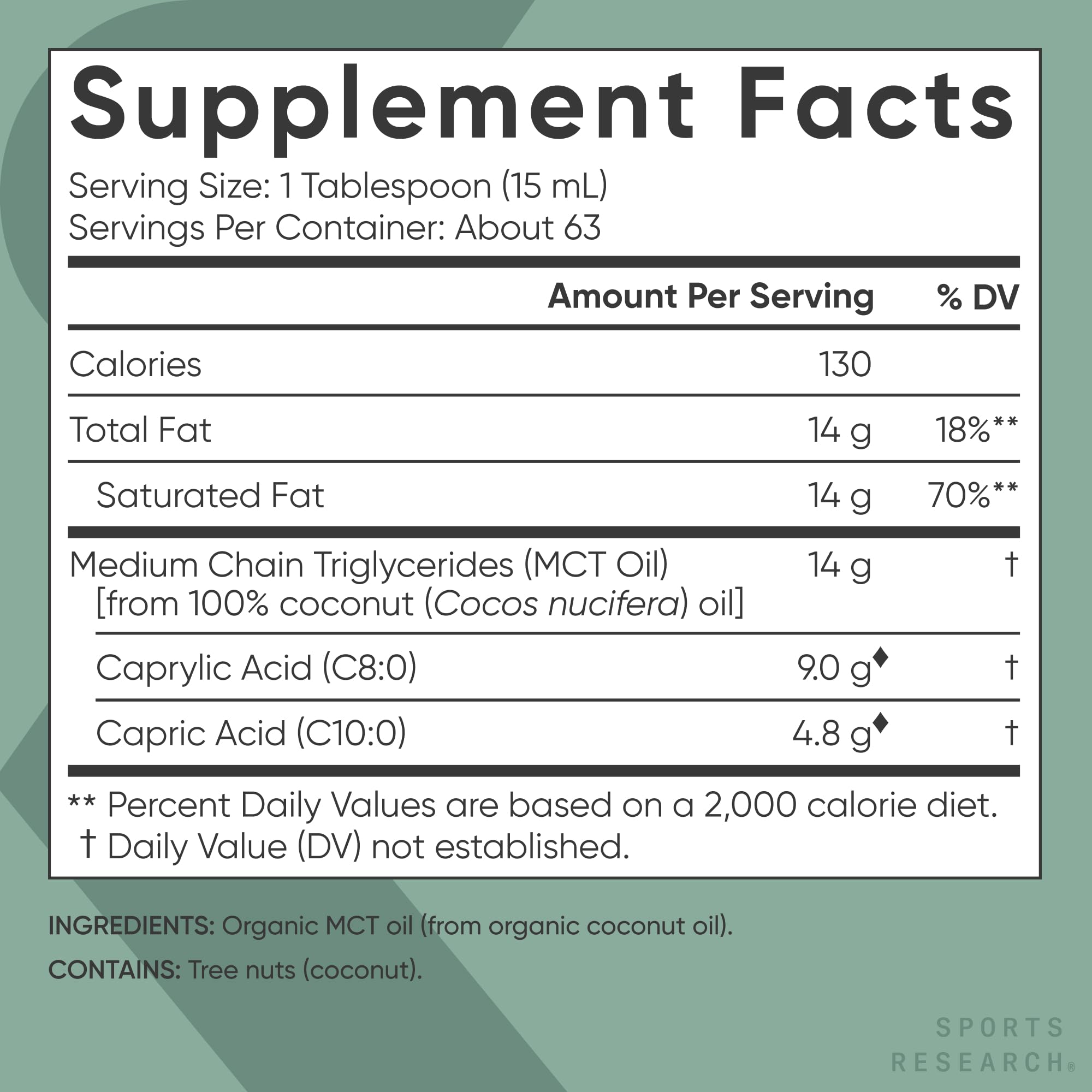 Sports Research Aceite MCT vegano, opción limpia para tu rutina