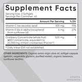 Pacran y vitaminas C y E en cápsulas, Sports Research Arándano para bienestar diario
