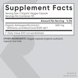Sports Research Ashwagandha cápsulas vegetales con 600 mg por porción