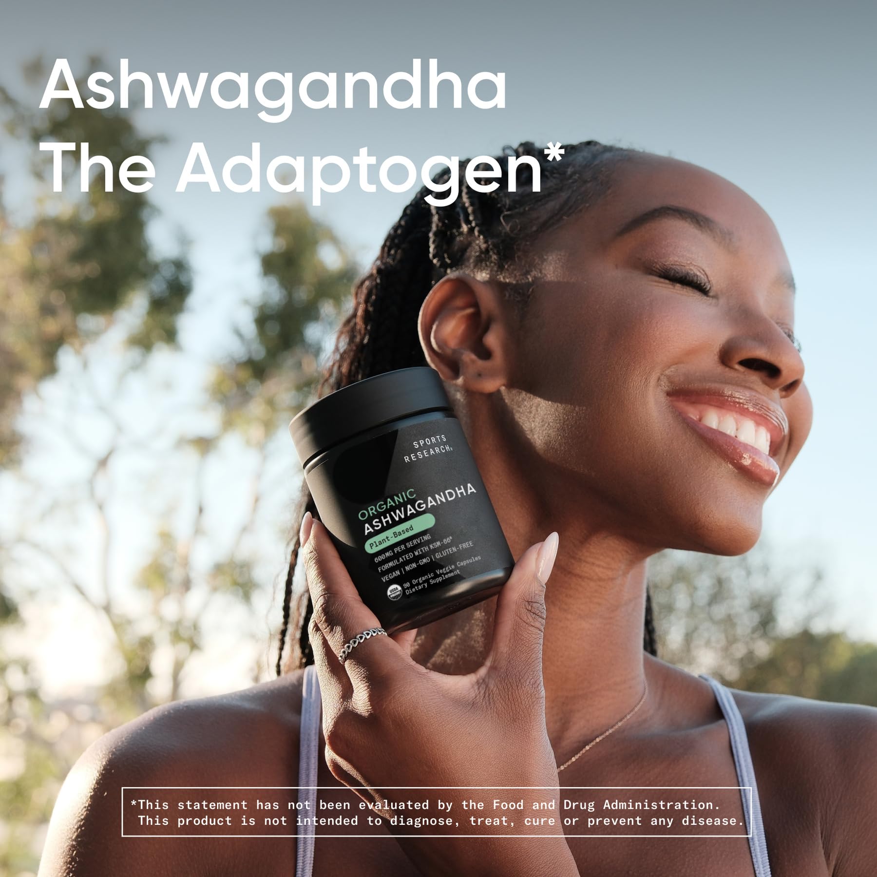 Sports Research Ashwagandha producto libre de GMO certificado vegano