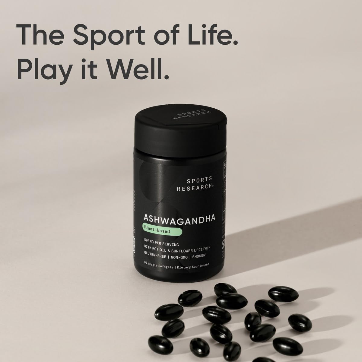Softgels veganos de Sports Research sin carragenina.