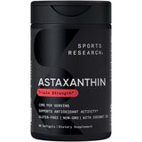 Sports Research astaxantina 12 mg en cápsula con aceite de coco para absorción