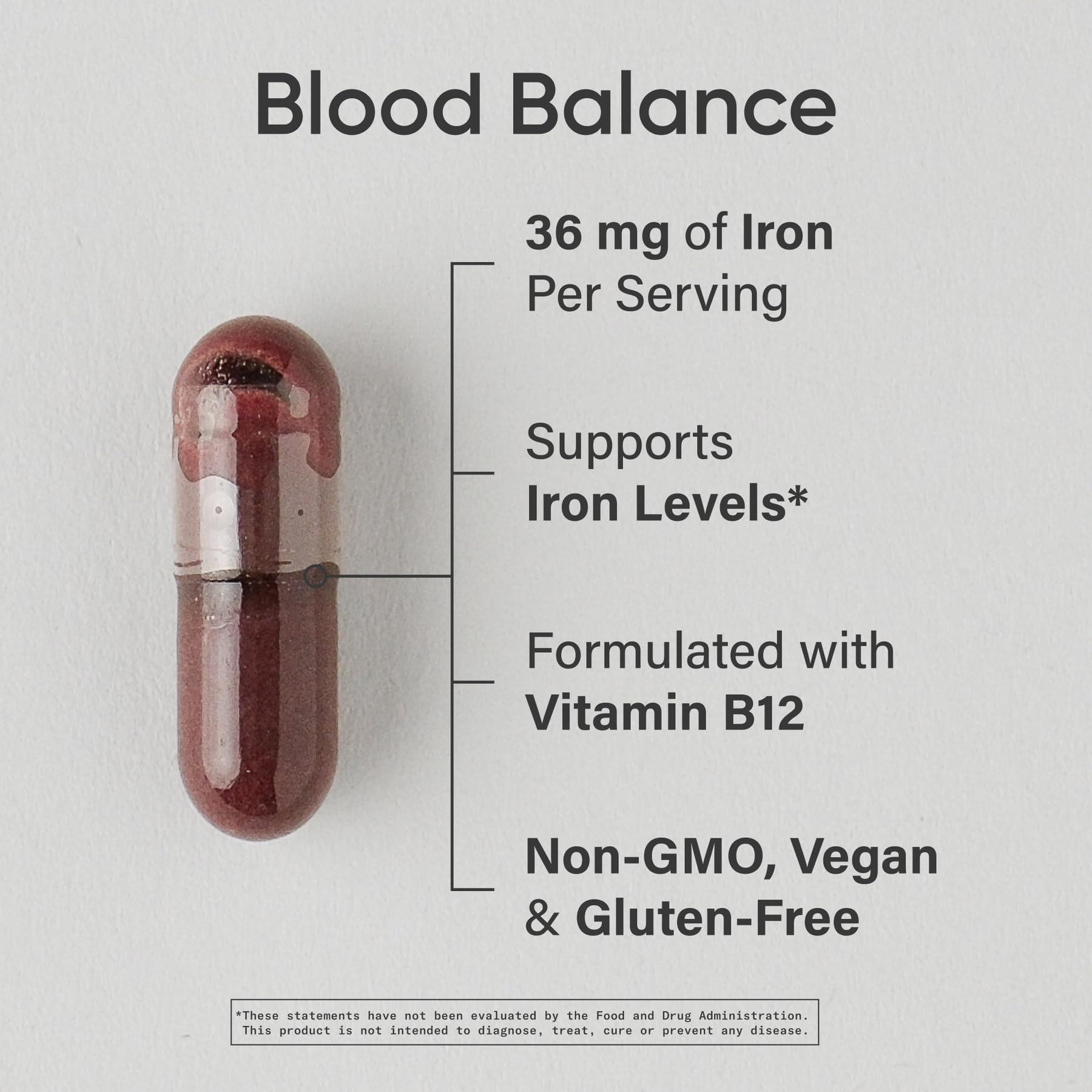 Blood Balance con vitamina C para mejorar la absorción del hierro.